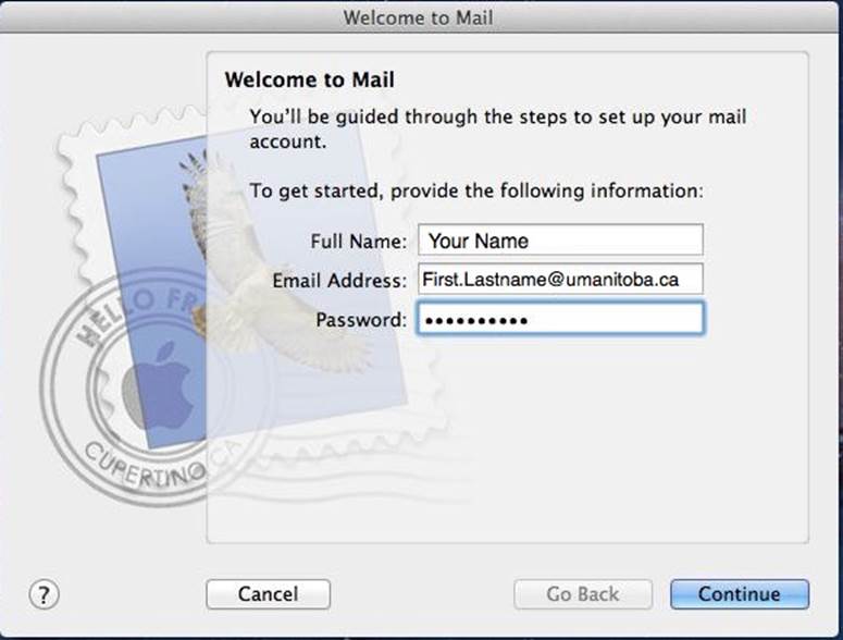 setting up exchange email on mail for mac
